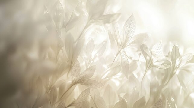 Soft, dreamy floral background with backlit white flowers.
