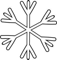 Obraz premium Winter heart snowflake Doodle Coloring Image