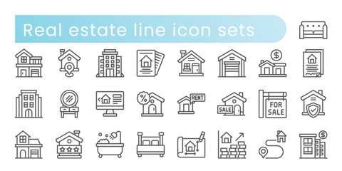 Real estate icon sets