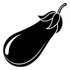 hand drawn vector illustration of an eggplant