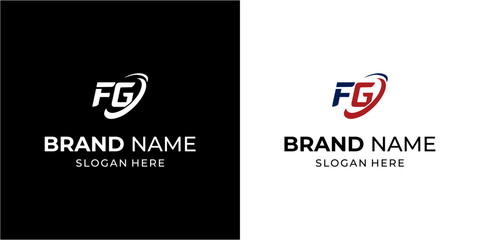 Creative Abstract FG Letter Logo, Illustration, Design Inspiration, Vector, Icon