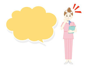 接客する女性のイラスト　美容アドバイススタッフ