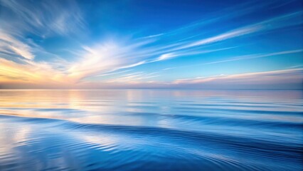 Fototapeta premium Serene ocean waves gently ripple under a breathtaking sunset sky, painting a picturesque scene of tranquil beauty