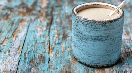 Applying eco-friendly paint workshop setting product photography rustic environment close-up view sustainability concept