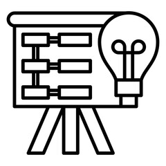 Career advancement icon style black line