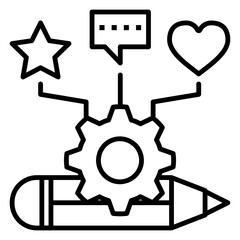 Career advancement icon style black line