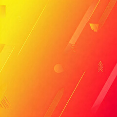 abstract background with colorful gradient poster design. Yellow orange red abstract background for design. Geometric shapes. Triangles, squares, stripes, lines. Color gradient.