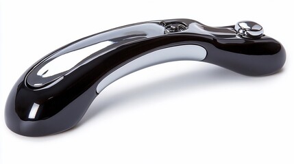 Obraz premium A sleek black and chrome handheld device with buttons.