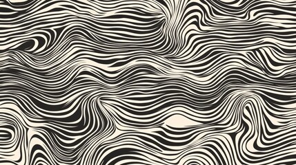Fototapeta premium Abstract Wavy Line Vector Pattern Background