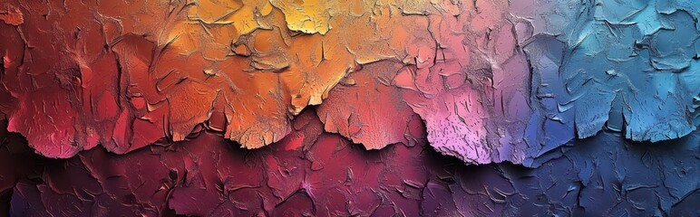 Fototapeta premium Earth's Canvas. A vibrant representation of geological formations through art