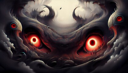 The scream pierces through the silence of the abyss.  