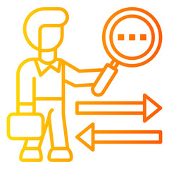 Career advancement style yellow line gradation