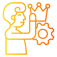 Career advancement style yellow line gradation