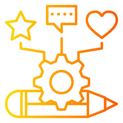 Career advancement style yellow line gradation