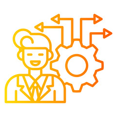 Career advancement style yellow line gradation