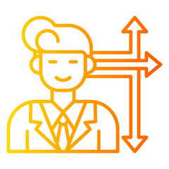 Career advancement style yellow line gradation