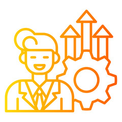 Career advancement style yellow line gradation