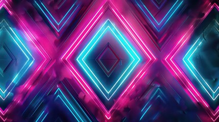 Vibrant Neon Symphony. Abstract Colorful Typography Art