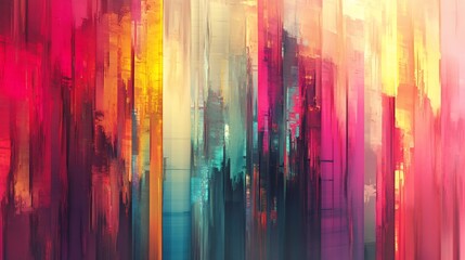 Abstract colorful vertical lines creating a vibrant, dynamic composition.