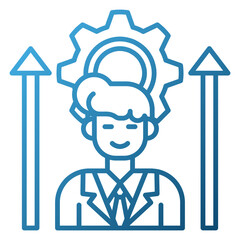 Career advancement style blue line gradation