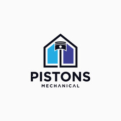 Piston technology logo, piston technology logo symbol, piston engine maintenance, piston spare parts.