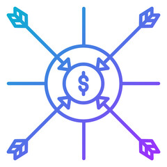 Career advancement style blue and purple line gradation