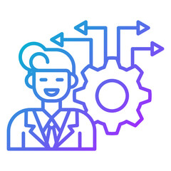 Obraz premium Career advancement style blue and purple line gradation