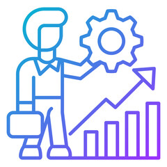 Career advancement style blue and purple line gradation