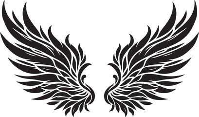 Obraz premium Wings Vector Silhouette