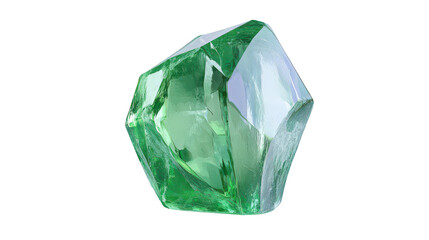 Fototapeta premium Stunning Green Crystal Fragment Illuminating Nature's Beauty