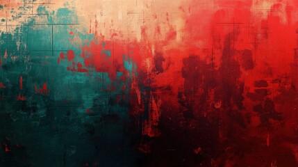 Blue and red painting abstract background