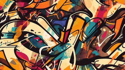 Urban Graffiti pattern wallpaper