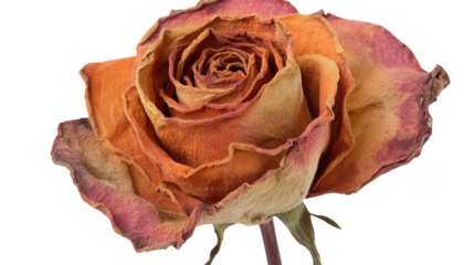 Dried Orange Rose Close-Up
