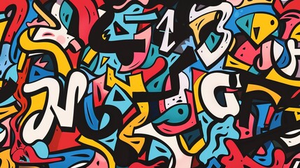 Obraz premium Urban Graffiti pattern wallpaper