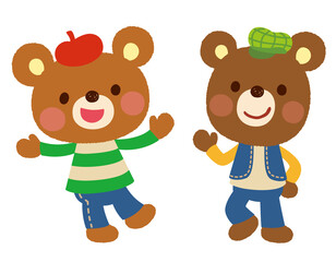 かわいい　くま　ポップ　キャラクター