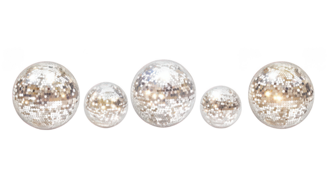 Shimmering Disco Balls in Varying Sizes