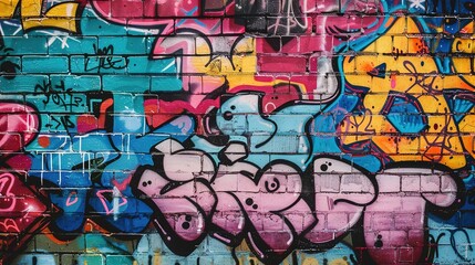 Obraz premium Urban Graffiti pattern wallpaper