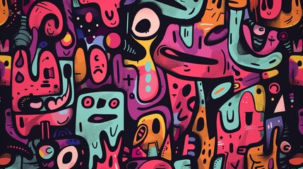 Urban Graffiti pattern wallpaper