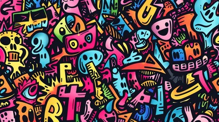 Urban Graffiti pattern wallpaper