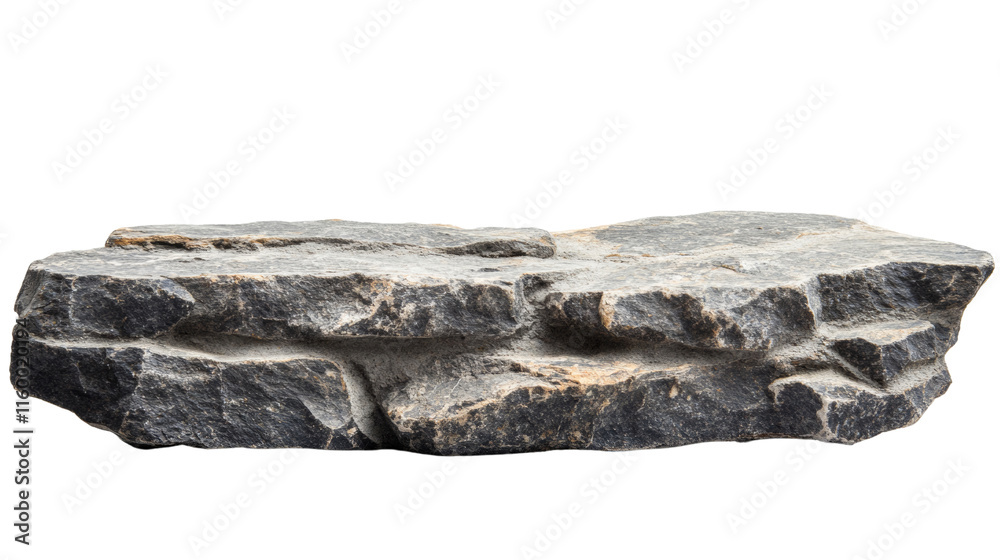 Poster flat rock podium for product display. isolated transparent background