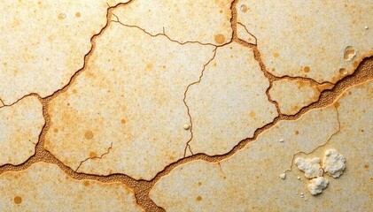 Obraz premium Stone marble with subtle cracks and fissures in warm beige colors, terrain, stone wall, mineral