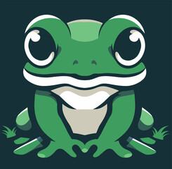 Frog Illustration vector color art Print