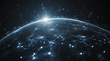 Global Network Connections Illuminating Earth
