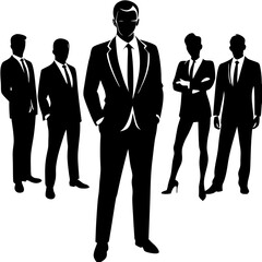 Different Poses of Businessman in Formal Suits for Branding and Illustrations