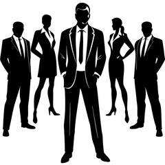 Different Poses of Businessman in Formal Suits for Branding and Illustrations