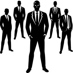 Different Poses of Businessman in Formal Suits for Branding and Illustrations