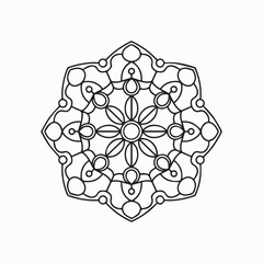 simple mandala art, Design for wallpaper Paint shirt and tile Sticker Design, vector
