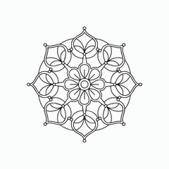 simple mandala art, Design for wallpaper Paint shirt and tile Sticker Design, vector