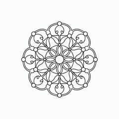 simple mandala art, Design for wallpaper Paint shirt and tile Sticker Design, vector