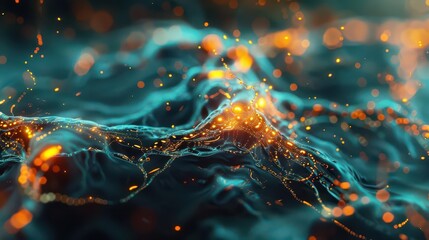 Ethereal Ocean. A mesmerizing blend of art and nature depicting the beauty of water and...